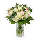 Kytice růží s alstromérií